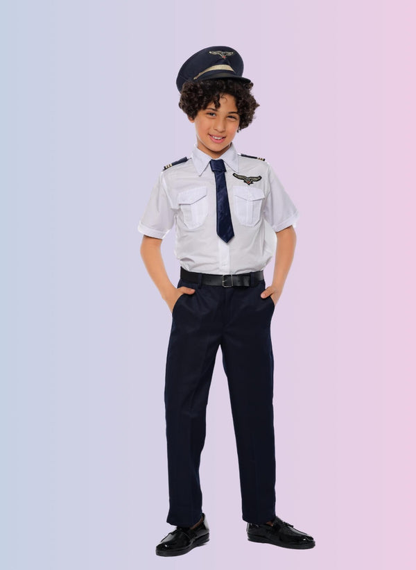 Pilot uniform with white shirt for boys